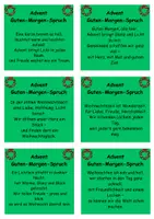 Vorschau - Spiele - Klassenzimmersprüche: Gutenmorgenspruch für die Adventszeit - Deckblatt