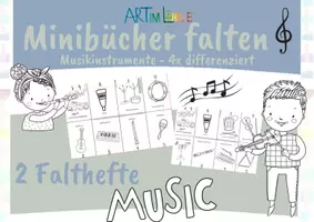 Vorschau - Arbeitsblätter - Musikinstrumente 2 Faltbücher - Deckblatt
