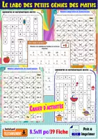 Aperçu - Feuilles d'exercices - Le labo des petits génies des maths – Cahier d’activités - Page de couverture