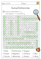 Vorschau - Arbeitsblätter - Suchsel Eichhörnchen - Seite 2