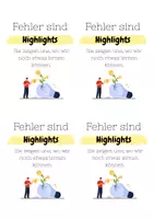 Vorschau - Anderer Materialtyp - Fehler sind Highlights - Deckblatt