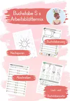 Vorschau - Arbeitsblätter - Buchstabe S s - Arbeitsblättermix 1. Klasse - Deckblatt