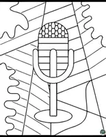 Vorschau - Mal- und Bastelvorlagen - Musikwerkzeuge Pop Art Ausmalbilder Materialpaket - Seite 3