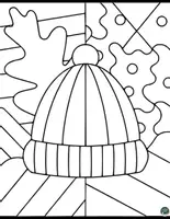 Vorschau - Mal- und Bastelvorlagen - Winter Hut Pop-Art – Ausmalvorlagen für Groß & Klein - Seite 2