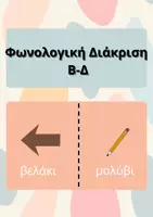 Προεπισκόπηση - Flashcards - Καρτέλες Φωνολογικής Διάκρισης Β-Δ - Εξώφυλλο