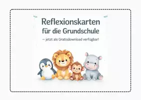 Vorschau - Bildkarten - Reflexionskarten Grundschule - Zootiere - Deckblatt