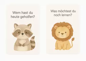 Vorschau - Bildkarten - Reflexionskarten Grundschule - Zootiere - Seite 1