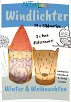 Vorschau - Stundenentwürfe - Windlichter Winter & Weihnachten – Bastelspaß mit 14 Motiven - Deckblatt