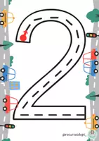 Vista previa - Juegos / Gamificación - CARRETERA DE NÚMEROS Y VOCALES TRAZOS - página 2