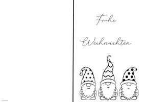 Vorschau - Mal- und Bastelvorlagen - Ausmal-Weihnachtskarten - Weihnachtsgeschenke für Eltern - Seite 1
