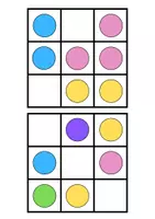 Vista previa - Juegos / Gamificación - Patrones de colores - NIVEL I (3x3) - página 1