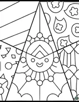 Vorschau - Mal- und Bastelvorlagen - Weihnachts-Lebkuchenmann-Malvorlagen im Pop-Art-Stil - Seite 2