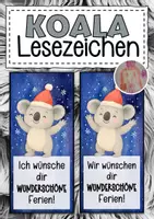 Vorschau - Anderer Materialtyp - Koalaklasse Lesezeichen zu Weihnachten - Deckblatt