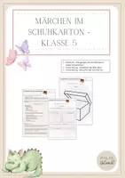 Vorschau - Mal- und Bastelvorlagen - Märchen im Schuhkarton - Kreatives Bastelprojekt zum Thema Märchen - Deckblatt