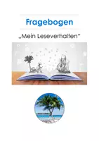 Vorschau - Arbeitsblätter - Fragebogen zu deinem Leseverhalten (für alle Schularten) - Deckblatt