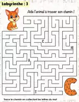 Aperçu - Feuilles d'exercices - Le Royaume des Labyrinthes – Aventures et Défis pour Petits Génies - Page 3