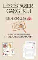 Vorschau - Arbeitsblätter - Lesespaziergang Der Zirkus - Deckblatt