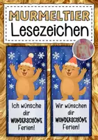 Vorschau - Anderer Materialtyp - Murmeltierklasse Lesezeichen zu Weihnachten - Deckblatt