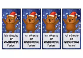 Vorschau - Anderer Materialtyp - Quokkaklasse Lesezeichen zu Weihnachten - Seite 1