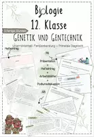 Vorschau - Unterrichtsreihen - Genetik: Genetische Familienberatung, Pränataldiagnostik | Biologie 12 | 2 fertige Unterrichtsstunden | sofort einsetzbar - Deckblatt