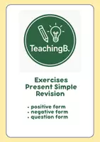 Vorschau - Arbeitsblätter - Simple Present Revision - Deckblatt
