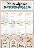 Vorschau - Arbeitsblätter - Kastanienbaum Lesetext mit Fragen + Lösungen Leseverstehen Wortspeicher didaktische Reserve Lesen Leseverständnis - Deckblatt