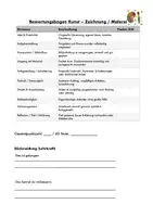 Vorschau - Lehrpläne/Lehrermaterial - Noten im Kunstunterricht - Bewertungsbögen Materialpaket - Seite 1