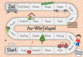 Vorschau - Spiele - Spiel zum Laut au - Würfelspiel Lautverbindung au - Seite 2