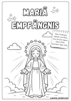 Vorschau - Arbeitsblätter - Malbild Ausmalbild „Mariä Empfängnis“: Arbeitsblatt für Religion Grundschule & Kirchenjahr - Seite 1