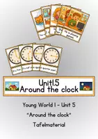 Vorschau - Präsentationen/Tafelbilder - Tafelmaterial Young World 1 Unit 5 "Around the clock" - Klett - Deckblatt