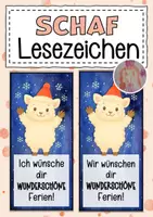 Vorschau - Anderer Materialtyp - Schafklasse Lesezeichen zu Weihnachten - Deckblatt