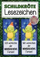 Vorschau - Anderer Materialtyp - Schildkrötenklasse Lesezeichen zu Weihnachten - Deckblatt