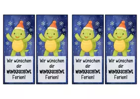Vorschau - Anderer Materialtyp - Schildkrötenklasse Lesezeichen zu Weihnachten - Seite 2