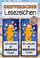 Vorschau - Anderer Materialtyp - Seepferdchenklasse Lesezeichen zu Weihnachten - Deckblatt
