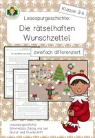 Vorschau - Arbeitsblätter - Lesespurgeschichte: Die rätselhaften Wunschzettel (Klasse 3-4) - Deckblatt