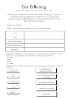 Vorschau - Arbeitsblätter - Erlkönig - Eine Ballade erschließen - Deckblatt