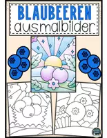 Vorschau - Mal- und Bastelvorlagen - Blaubeeren-Malvorlagen für kleine Künstler - Deckblatt