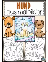 Vorschau - Mal- und Bastelvorlagen - Meine Hunde – Malvorlagen - Deckblatt