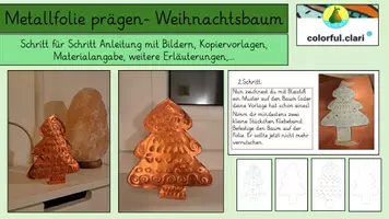 Vorschau - Mal- und Bastelvorlagen - Metallfolie prägen- Weihnachtsbaum - Deckblatt