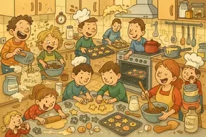 Vorschau - Stundenentwürfe - Wimmelbild Plätzchenbacken - Kreatives Schreiben im Winter - Rechtschreibung - Groß- und Kleinschreibung - DEUTSCH FÜR ZWISCHENDURCH - Seite 1