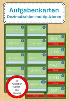Vorschau - Aufgabenkarten - Aufgabenkarten - Dezimalzahlen multiplizieren - Deckblatt