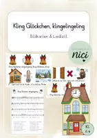 Vorschau - Arbeitsblätter - Kling Glöckchen, klingelingeling - Bildkarten und Liedblatt - Deckblatt