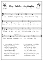 Vorschau - Arbeitsblätter - Kling Glöckchen, klingelingeling - Bildkarten und Liedblatt - Seite 2
