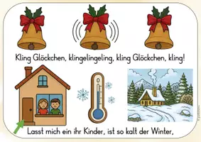 Vorschau - Arbeitsblätter - Kling Glöckchen, klingelingeling - Bildkarten und Liedblatt - Seite 3