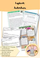Vorschau - Mal- und Bastelvorlagen - Lapbook: Judentum für den Reliunterricht - Deckblatt