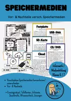 Vorschau - Arbeitsblätter - Speichermedien - Übersicht - Vor-und Nachteile - Deckblatt