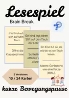 Vorschau - Spiele - Lesespiel Bewegung Ich habe, wer hat? bewegte Pause handlungsorientiert - Deckblatt