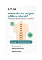 Vorschau - Stundenentwürfe - Revisionsstunde - Funktion der Bandscheiben - Deckblatt