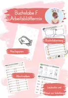 Vorschau - Arbeitsblätter - Buchstabe F - Arbeitsblättermix Klasse 1 - Deckblatt