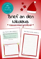 Vorschau - Arbeitsblätter - Brief an den Nikolaus (kostenlos) - Deckblatt